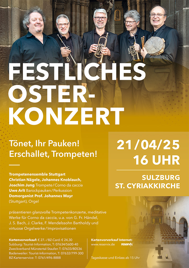 Festliches Osterkonzert mit dem Trompetenensemble Stuttgart